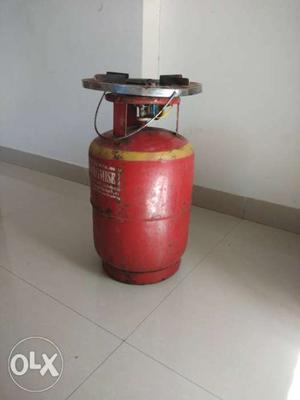 Red Cylinder Propane Tank With Burner