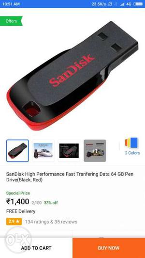 SanDisk Pendrive 64 GB only 2 months old