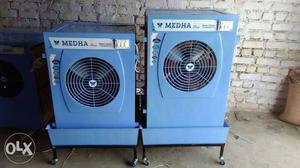 Two Blue AC Unit Condensers