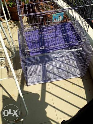 Two Gray Pet Cages
