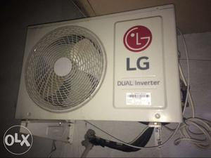 White LG Dual Inverter Air Condenser