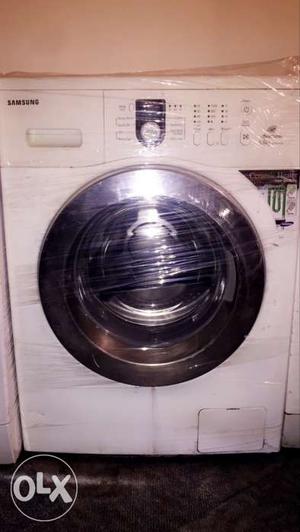 White Samsung Front-load Washing Machine