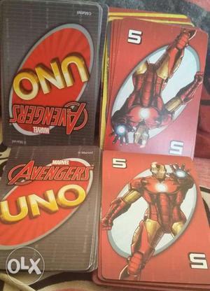 AVENGERS UNO CARD 47:cards 2colours:red&yellow