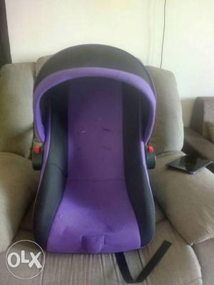Baby's Purple And Black Carrier Car Seat/carry cot.multiple