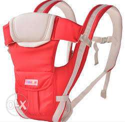 Baby's Red And Gray Carrier