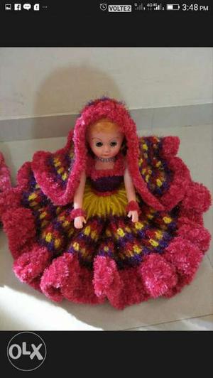 Beautiful handmade woolen doll for sell in cheap Price