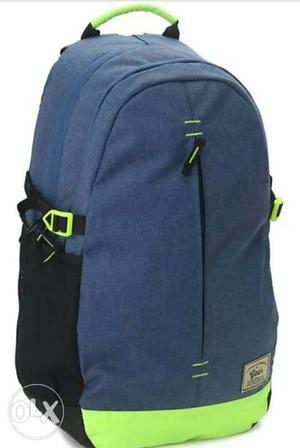 Blue, Black, And Green Backpack