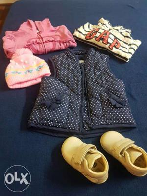 Branded Baby Woolen clothes & Chicco shoes