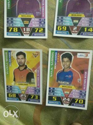 Cricket attax special 15 auction star cards with