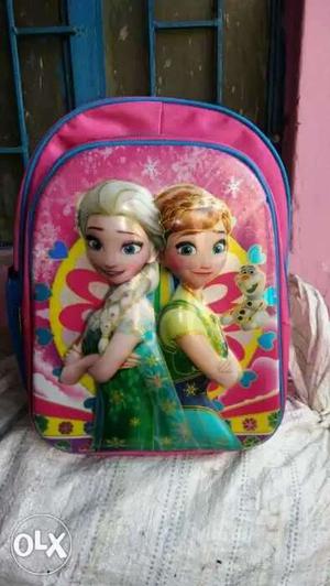 Disny Pink Frozen kid Bagekpack and other i item