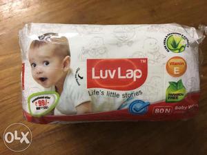 Pack of 3 new unused baby Luv Lap baby wipes each
