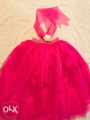 Pink tutu party wear dress for kids