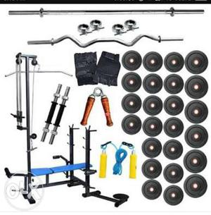 100 kg home gym set with all accessories.not used
