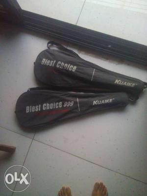 2 unused Squash rackets (Kuaike) with 1 ball