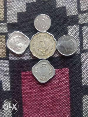 5 old coins