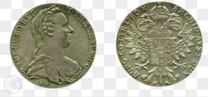 A  Maria Theresa Thaler Silver Coin.