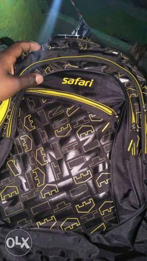 Black And Yellow Safari Backpack