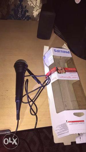 Black Philips Corded Microphone With Box