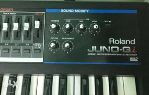 Black Roland Juno-Gi Mobile Synthesizer Digital Recorder