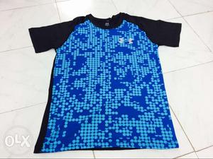 Blue And Black Under Armour Crew-neck T-shirt