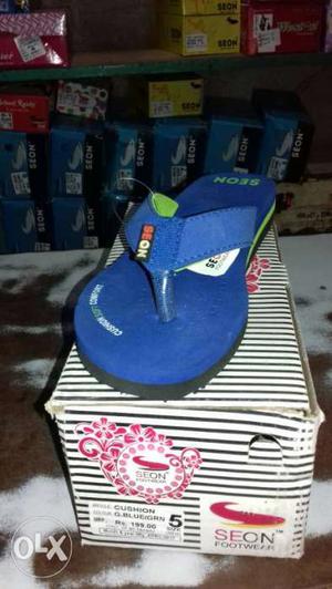 Blue Seon Flip-flop With Box