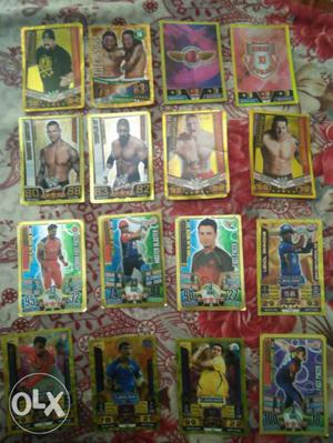 Cricket and slam attax special gold cards in