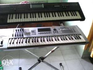Gray And Black Electronic Keyboards