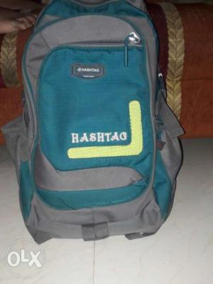 Green And Gray Hashtag Backpack
