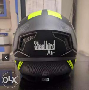 Grey And Yellow Steelbird Air Helmet