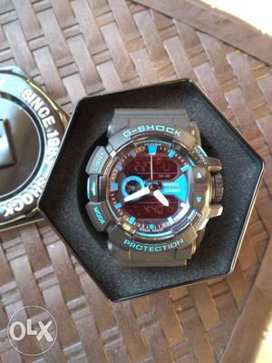 Gshock Matte blue watch with case