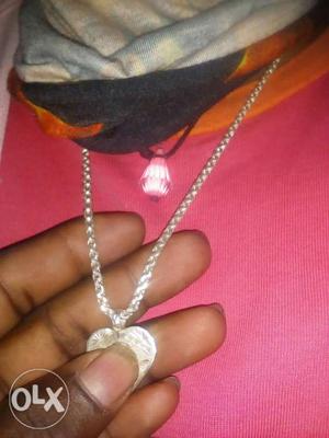 Heart Pendant Silver-colored Necklace