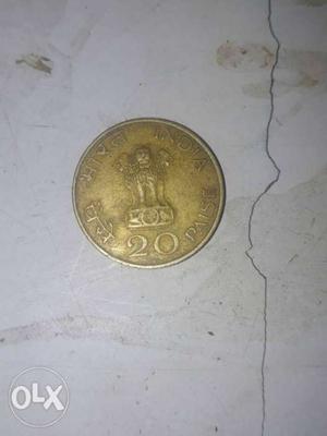 Mahatma gandhi  pesa 20 coin