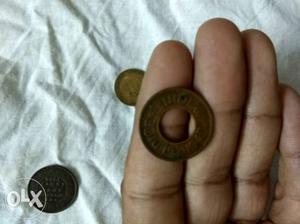 Old coins 1 pice  paise  one quater