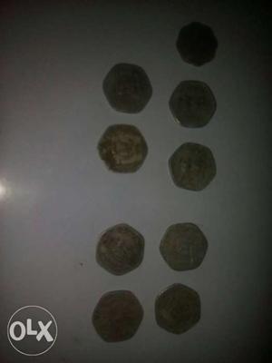 Old coins all world coins 9 piece