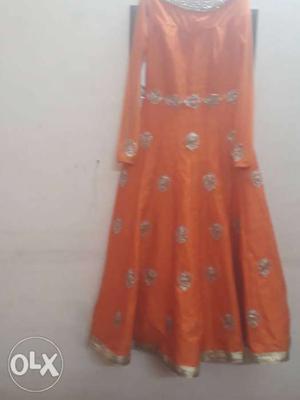 Orange Abaya Dress