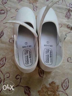 Pair Of White School Time Mary Jane Shoes (NEW)