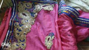 Pink, Blue, And Brown Traditional Dress