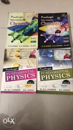 Pradeep’s Vol 1 & II of Chemistry & Physics (4 text books)