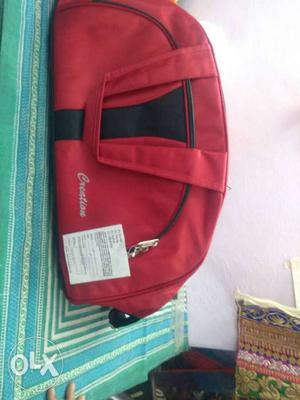 Red And Black Duffle Bag