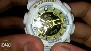 Round White Casio G-Shock Watch