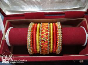 Silk thread bangles set. 7 bangles  bangles