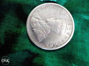 Silver Round George V King Emperor Coin - 