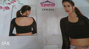 Women's Black LFH-014 Backless Long-sleeved Crop Top Pack