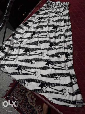 Women's White And Black Skirt