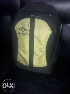 Yellow And Black Umbro Backpack