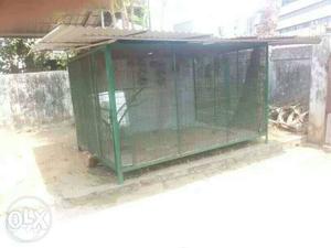 Green And Brown Screen Pet Cage