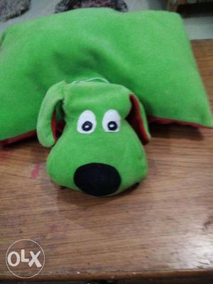 Green And Red Dog Pet Pillow