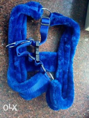 Nylon dog harness with fur