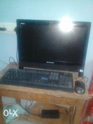 Black Computer Monitor; Keyboard; Mouse
