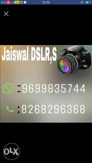 Black DSLR Camera With Text Overlay Screenshot